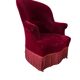 Vintage bordeaux mini armchair / children's chair with fringes