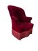 Fauteuil crapaud enfant vintage bordeaux