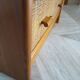 Vintage cane rattan desk with a large top and 5 drawers - 1960s/70s.