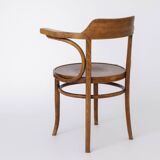 Coffee vintage armchair made of bentwood ca. 1950