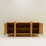 Oak brutalist sideboard, Belgium.