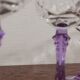 Set of 5 crystal purple stemmed glasses from the great brand Cristal d'Arques