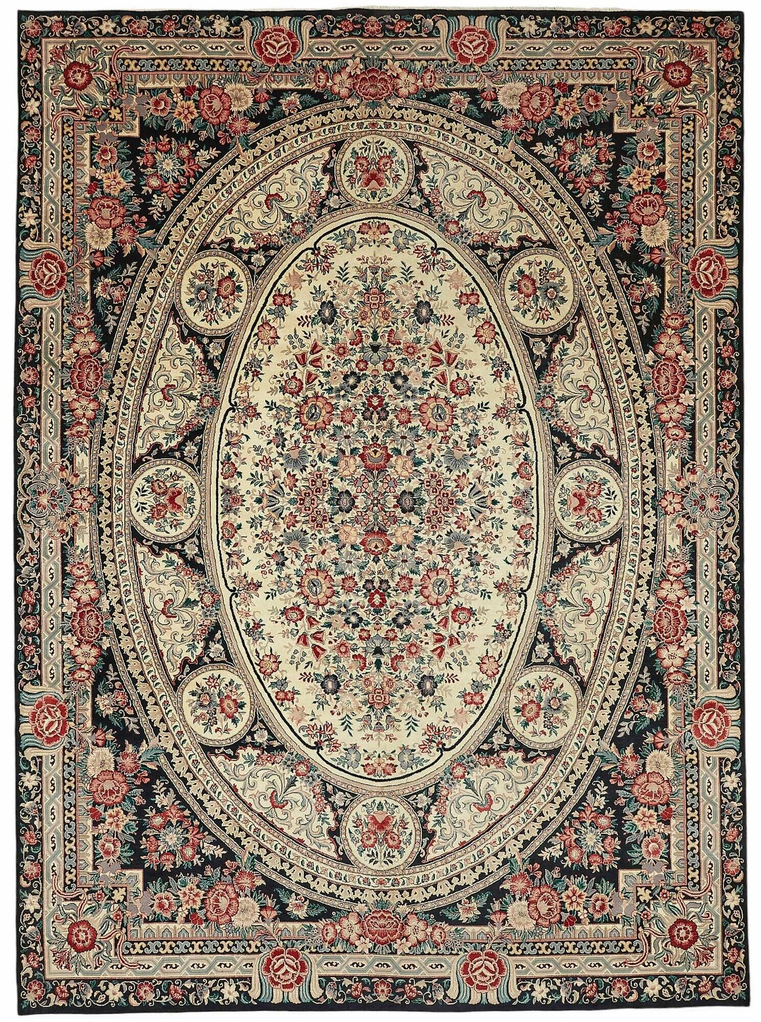 Turkish Handknotted Wool Oushak Rug 272 cm x 378 cm
