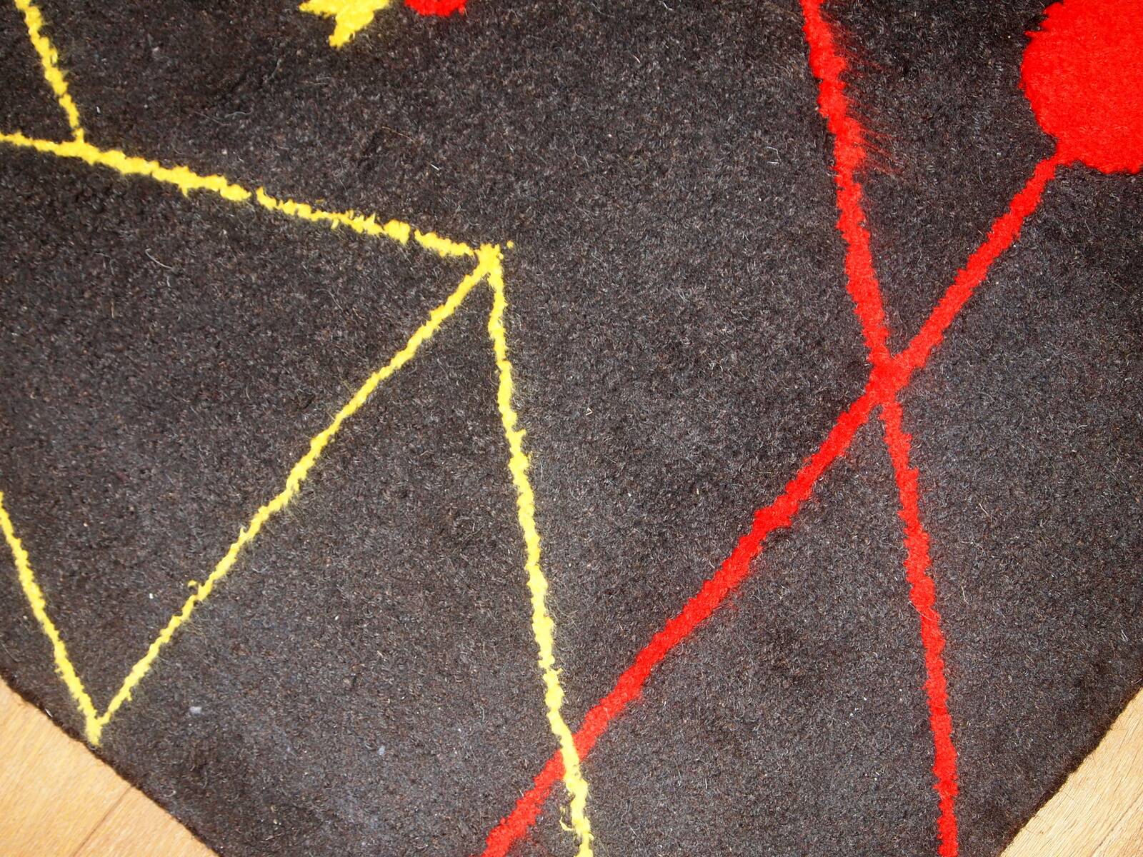 Tapis Contemporain ORA Hooked en Laine (73cm x 144cm), Édition Unique, Made