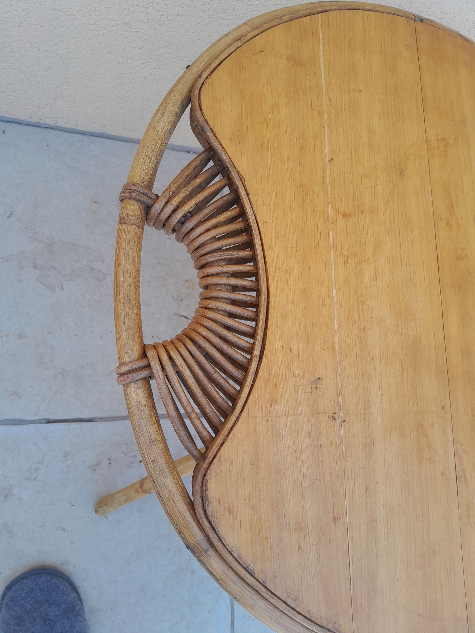 Vintage rattan coffee table