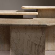 Nesting Table Set in Travertine | Italy 1970s