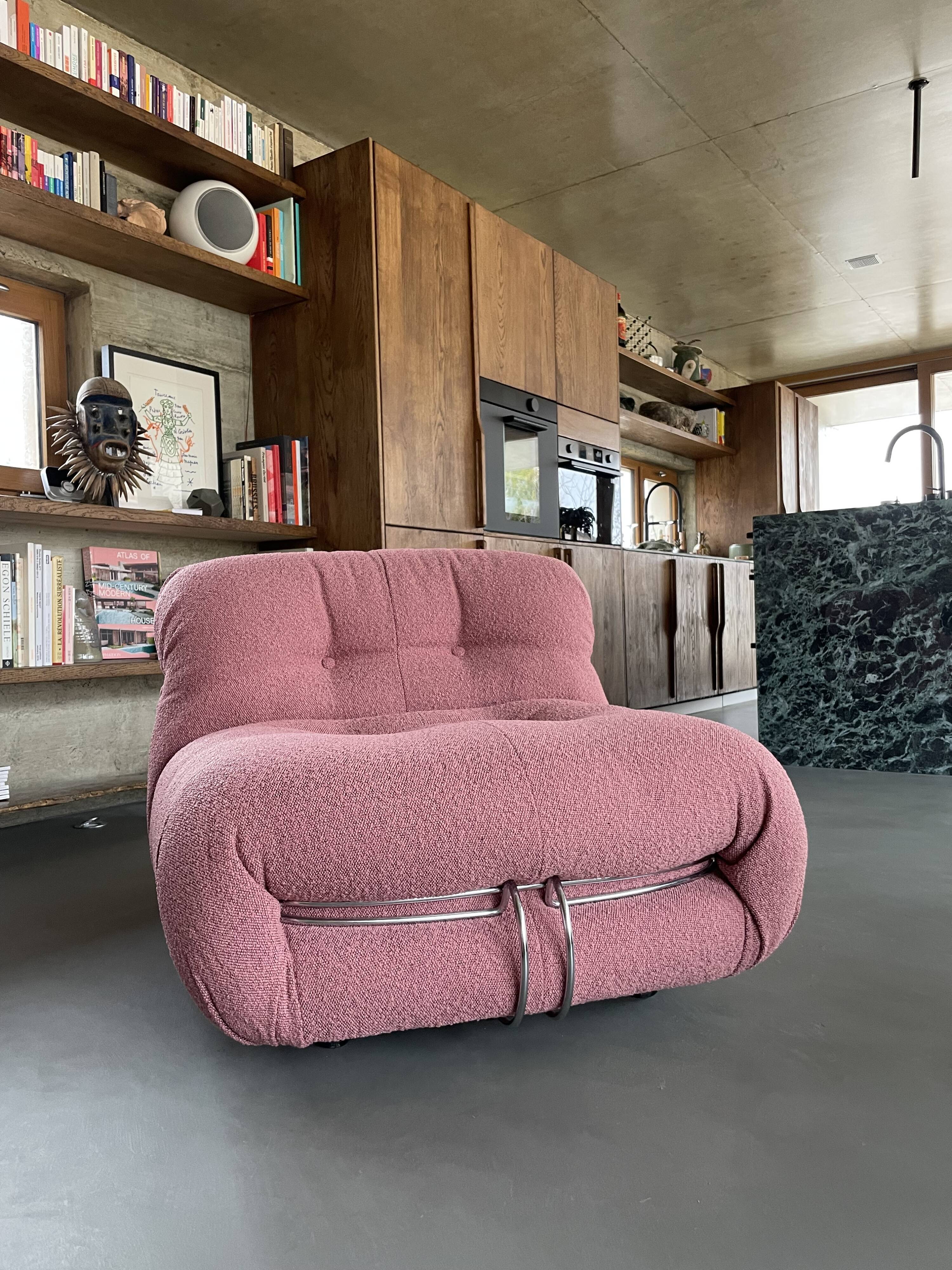 Armchair Soriana Afra and Tobia Scarpa 60s Cassina
