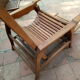 Chaise longue étirable en teck