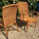 Pair of rattan armchairs