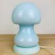 Vintage blue glass mushroom lamp