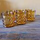 Set of 6 water or whiskey glasses Pernod SA amber color