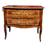 Marquetry, solid wood chest of drawers