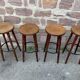 Set of 4 bar stools restaurant pub tavern bentwood art deco 1950-1960