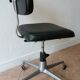 Fauteuil de bureau industriel vintage en skai