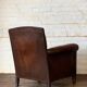 Fauteuil en cuir français, modèle Normandy, vers les années 1920
