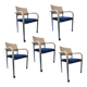 Set of 5 dining or conference chairs by Wiesner Hager and designed by Arge2