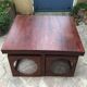 Table basse en teck avec ses 4 tabourets