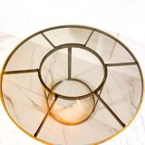 Table en laiton style Gabriella Crespi, Italie circa 1970