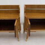 Pair of Mid-Century Modern Italian Ashwood Nightstands, 1950s