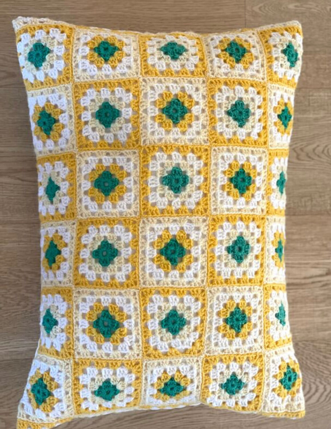 Vintage crochet cushion
