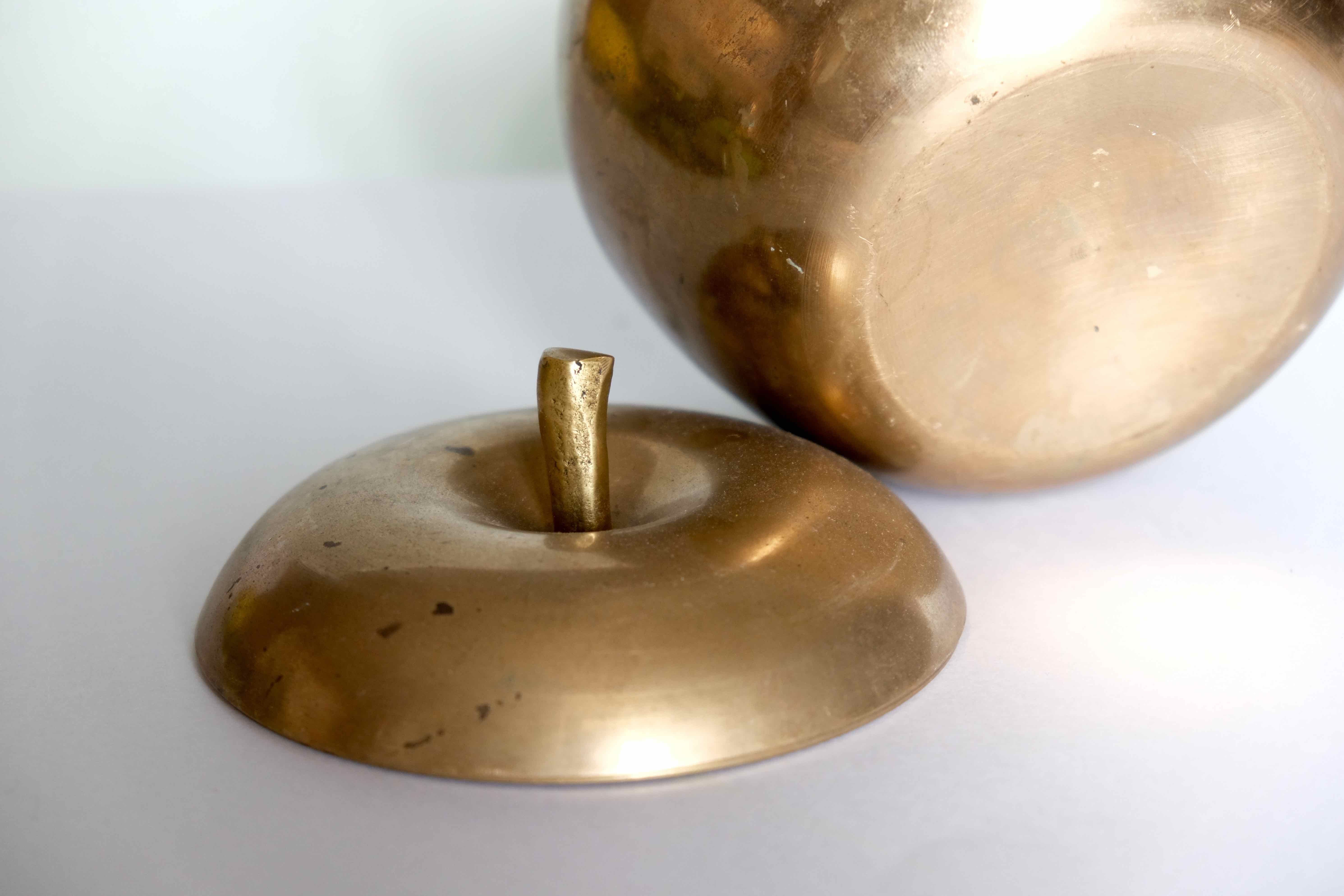 Box brass apple vintage 1960/70