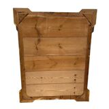 Louis XVI style mirror with glazing beads in gilded wood - 19th century