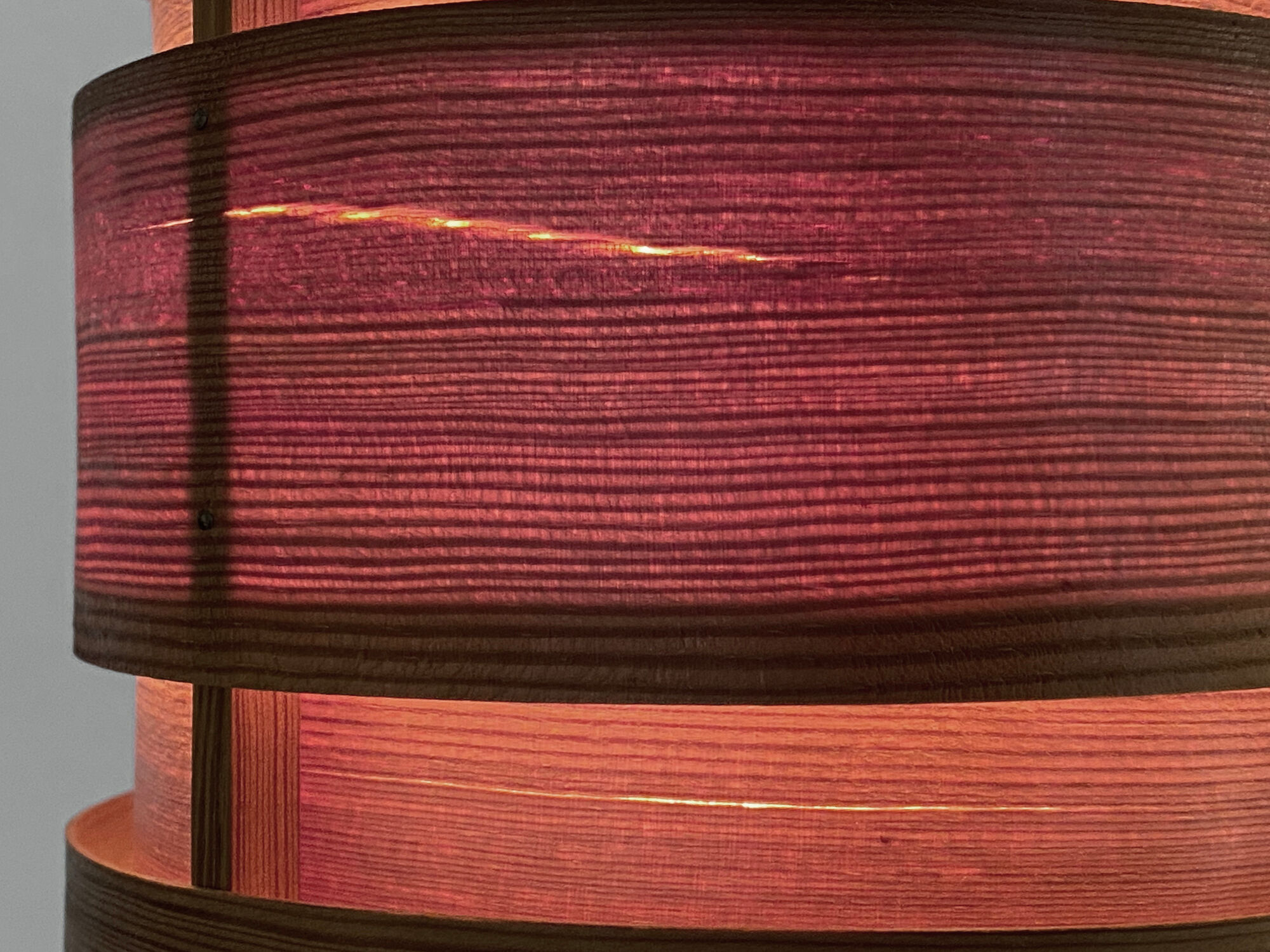 Pine veneer pendant light T355 "Berse" by Hans-Agne Jakobsson for Ellysett AB. Sweden 1960s