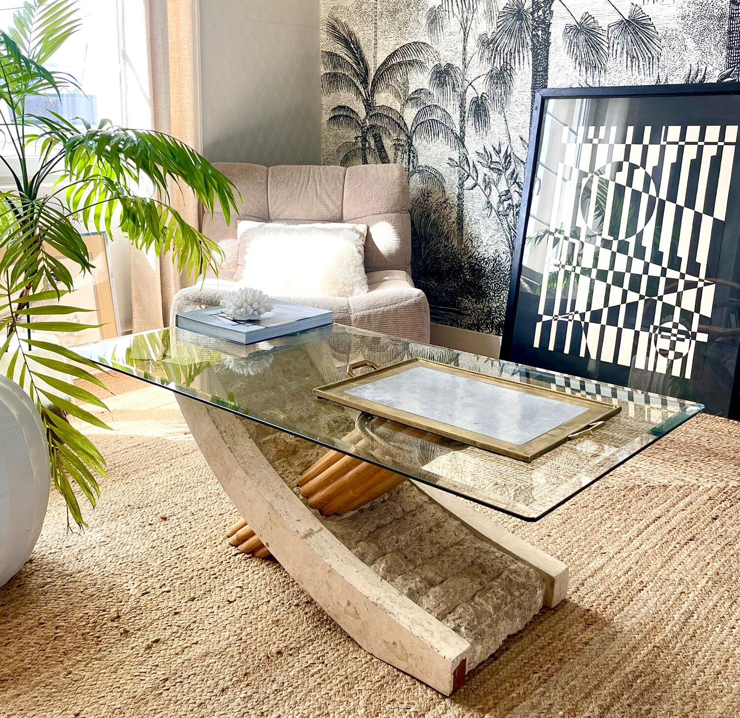 Coffee table French Riviera 1970.