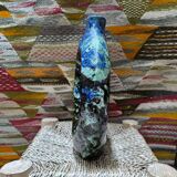 Tamegroute ceramic vase with central hole, handmade in Morocco. Unique and original object for you