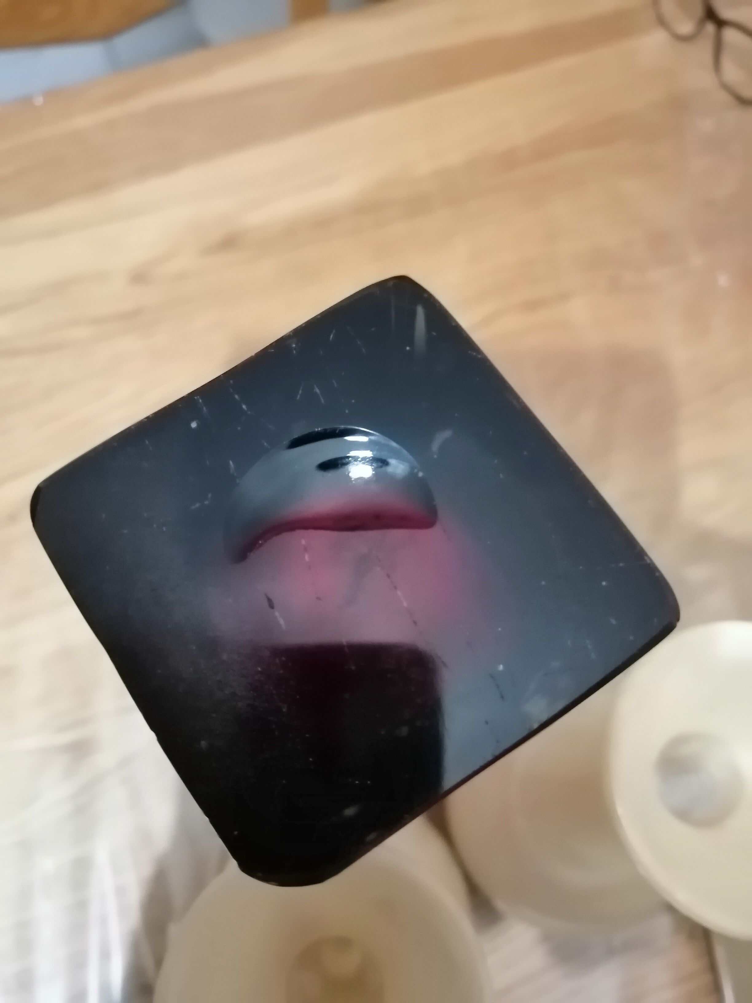 Vintage tulip vase dark red glass