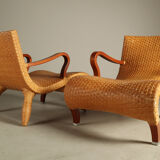 Set of two Antonio Citterio lounge chairs, B&B Italia 1993