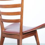 Vintage teak wooden ladder chairs, 1960s