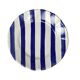 Assiette rayure bleu 25cm