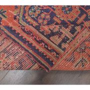 1980s Vintage Turkish Hand-Knotted Floral Runner 82x346