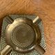 Vintage hammered brass ashtray