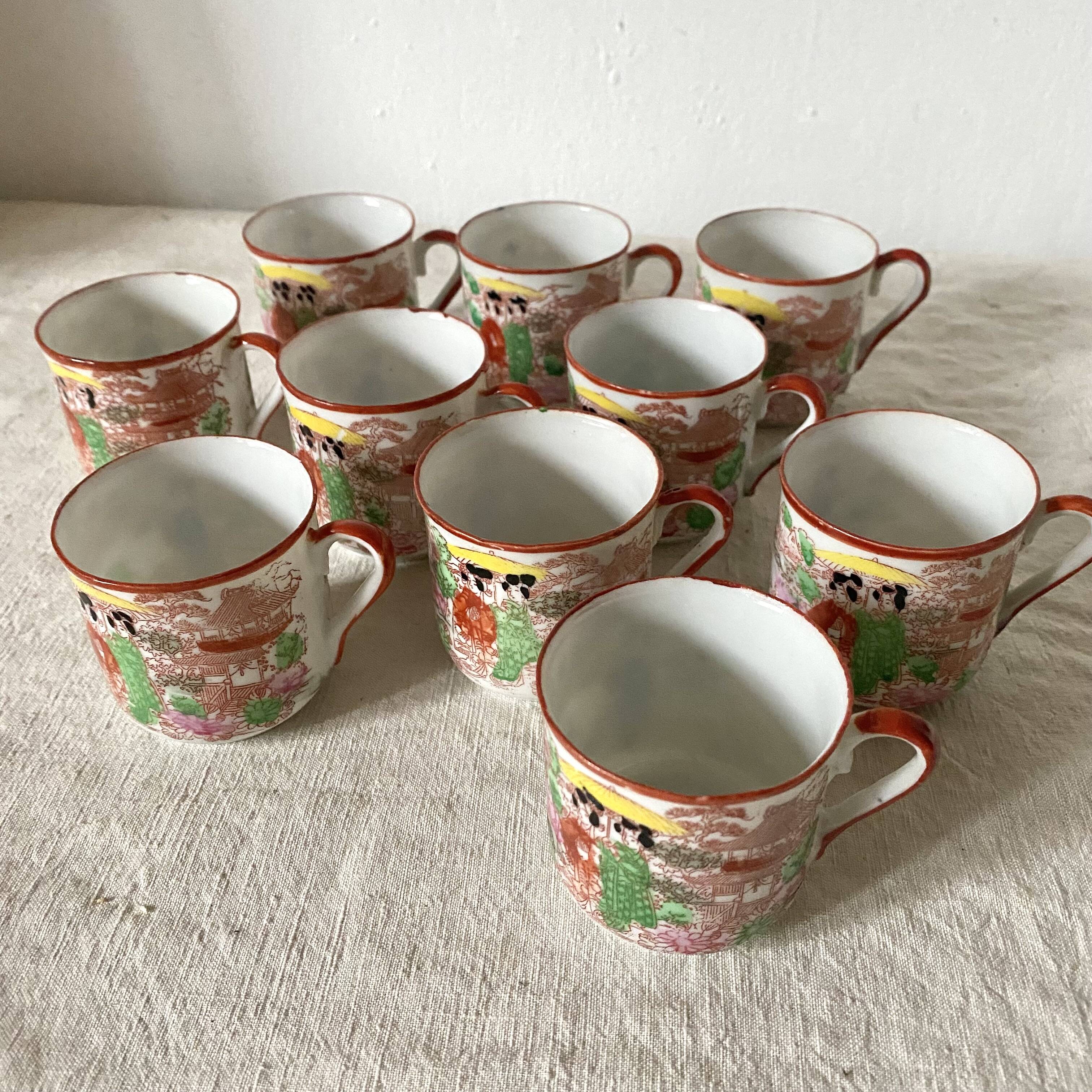 Porcelain coffee cups, Japan