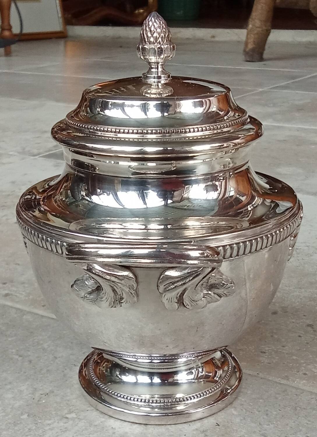 Old silver-plated coffee service
