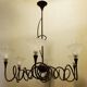 Modern metal chandelier, 6 lights.
