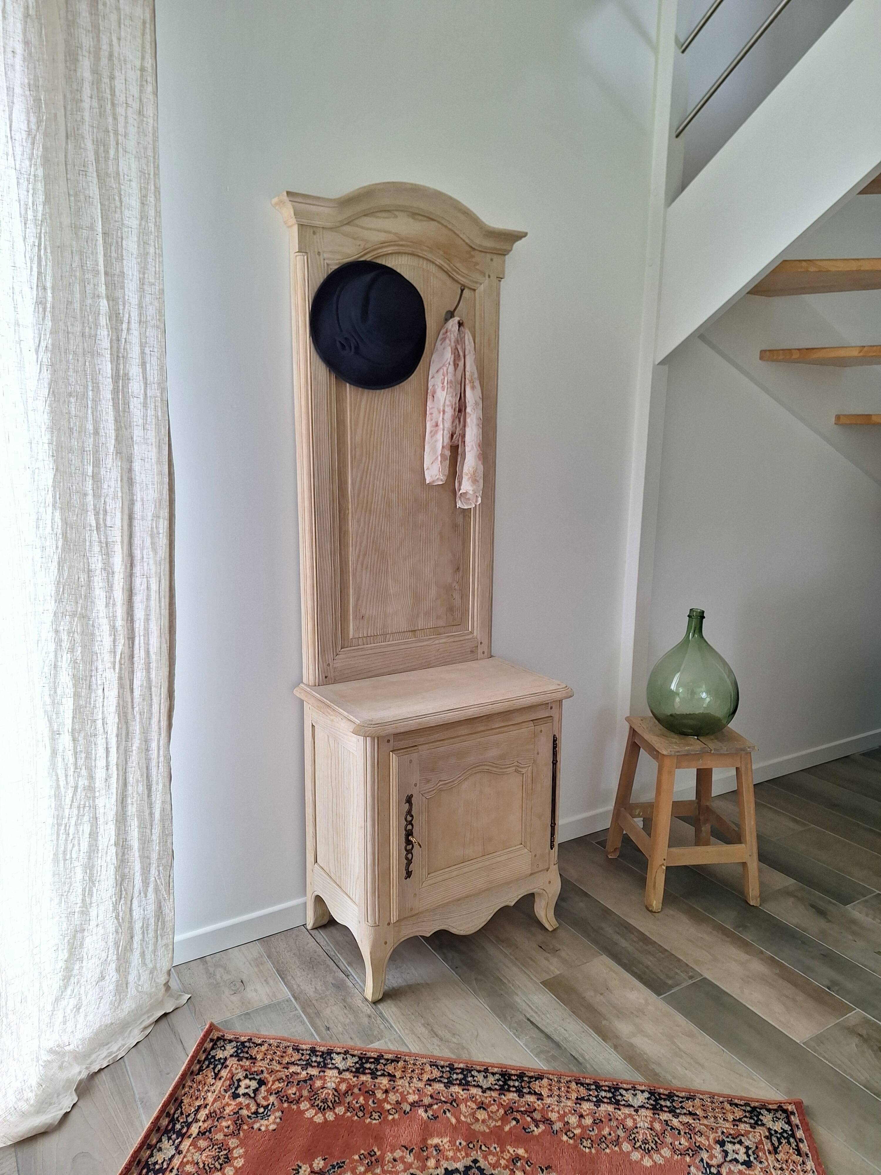 Restored antique oak entrance wardrobe