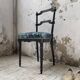 Chaise Napoléon 3 velours bleu