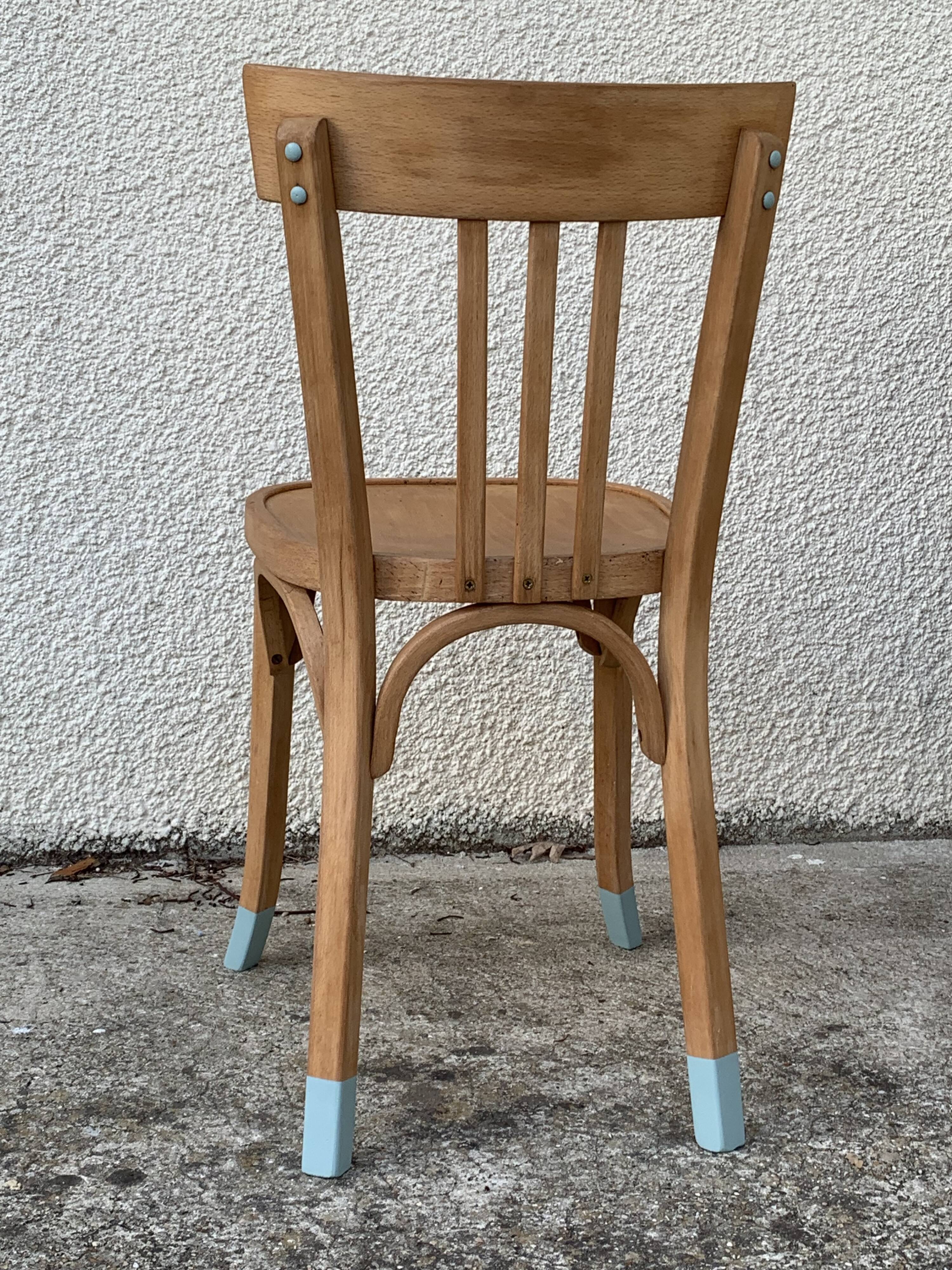Vintage desk compass feet 1950 and its Baumann chair