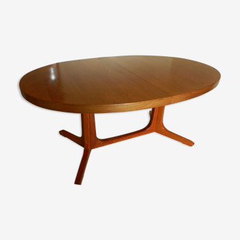 Table repas ovale scandinave rallonges vintage 60