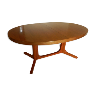 Scandinavian extendable oval dinner table vintage 60