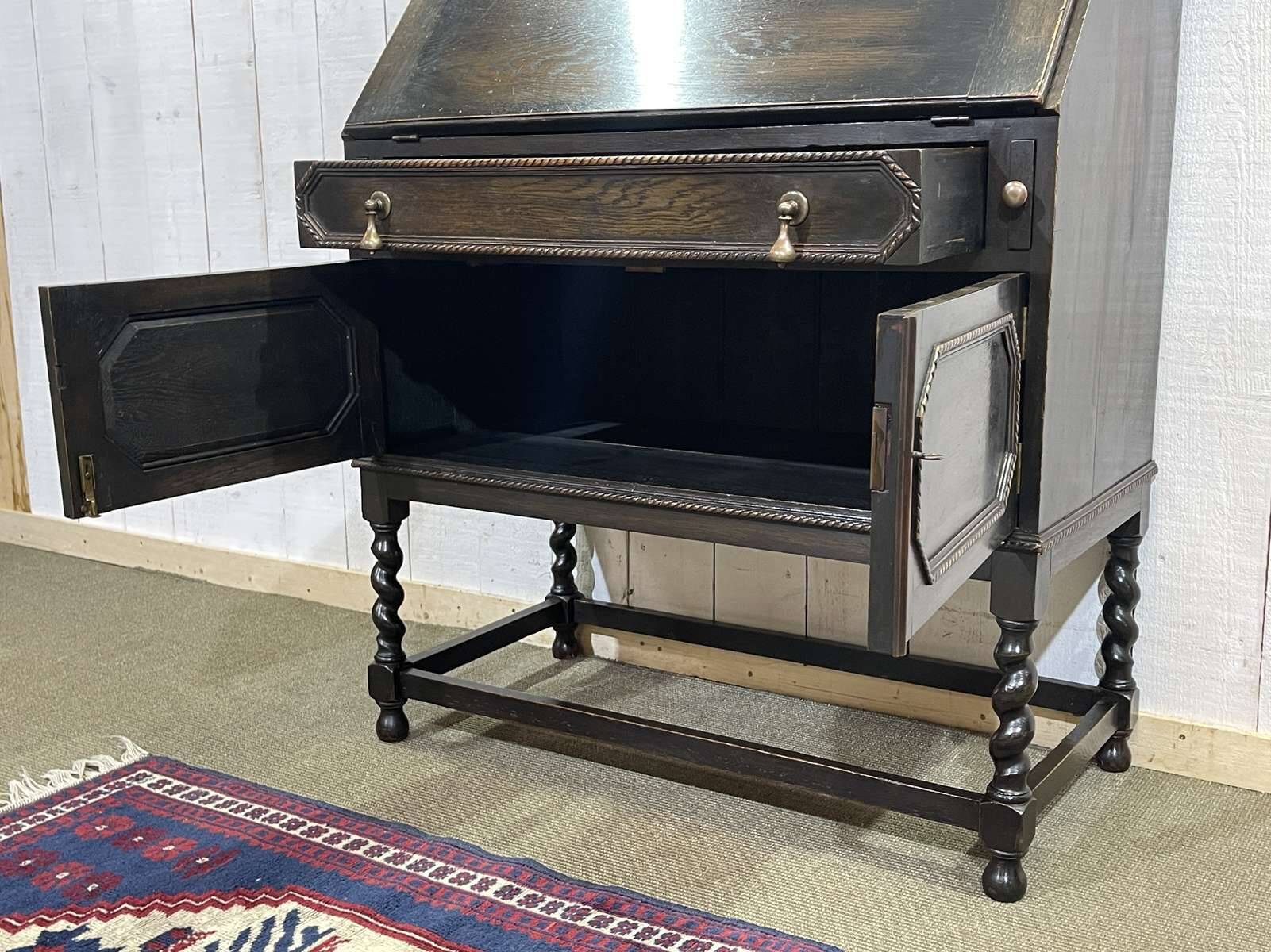 English oak writing desk, early 20th century