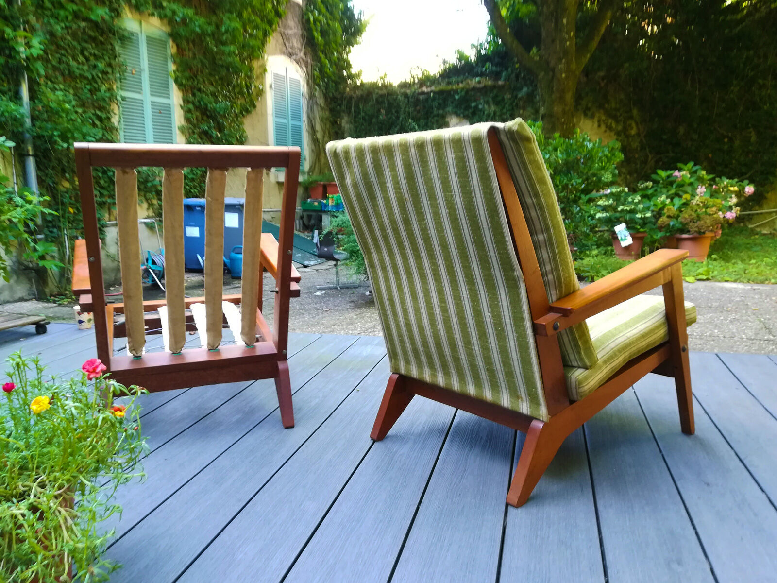 Pair of teak armchairs early 1950s