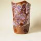 Fat Lava Ceramic Vase - Brown Purple - Organic Shape - 70s