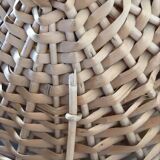 Suspension in wicker and amber glass