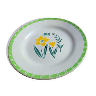 Assiette plate Renoncules de Digoin Sarreguemines