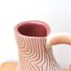 Pink scarified pitcher by Henry Algan, 60s
