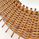 LVintage rattan mirror, 1960